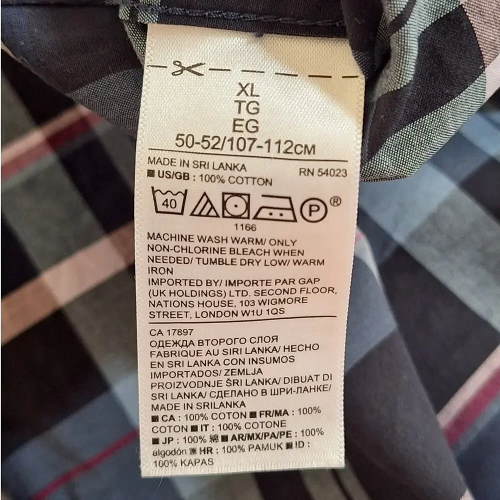 Banana Republic Shirt Men's XL Camden Fit Plaid Classic Preppy Office Workwear